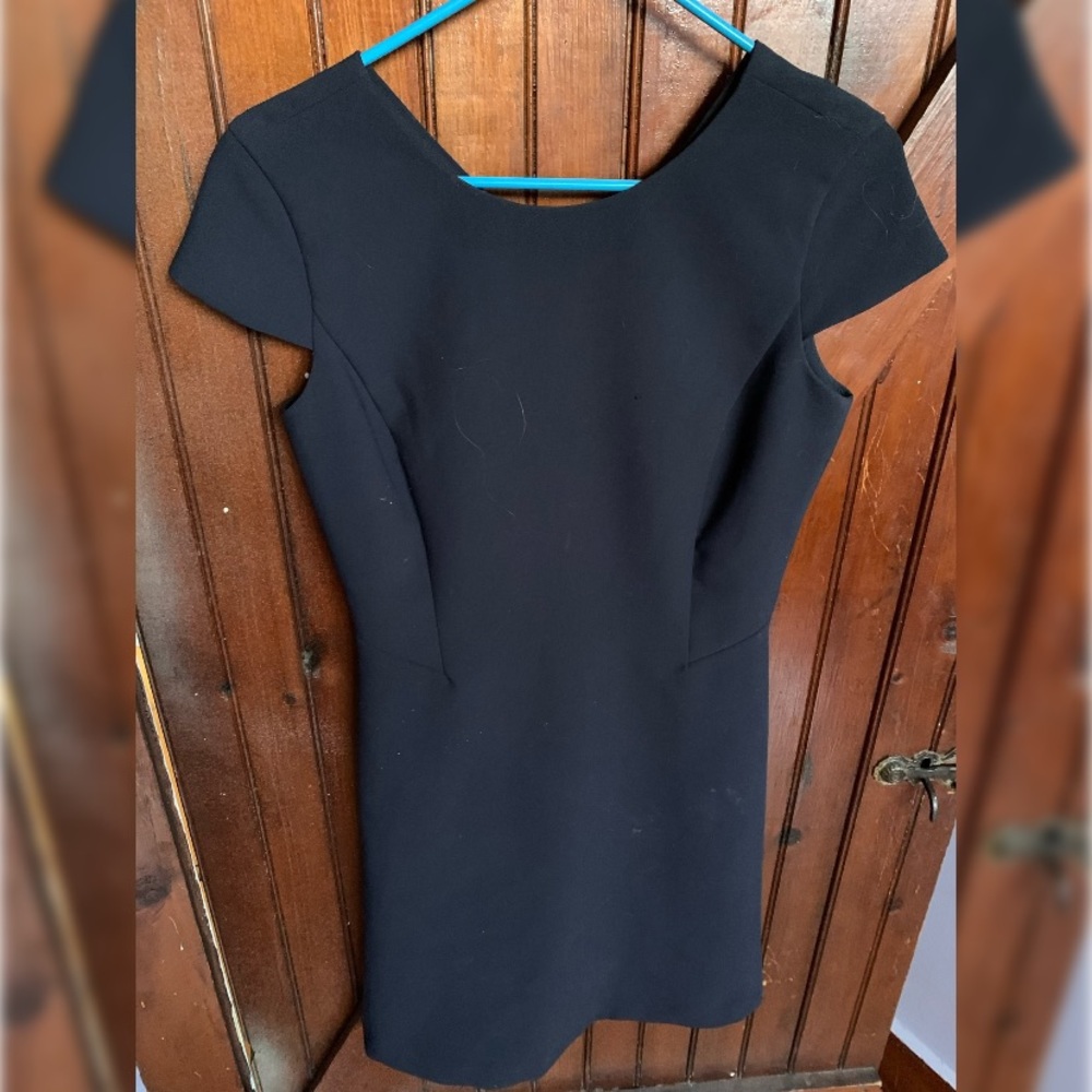 Navy a-line dress